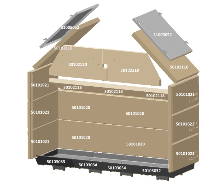 22110 REFRACTAIRE 448X170X40 CLAIR