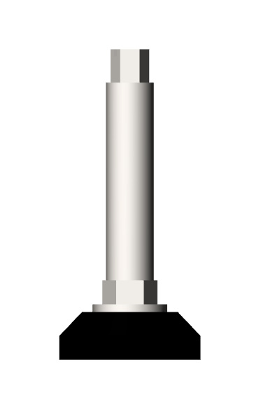 PIED NIVELEUR M10 X 40 MM PATIN PE NOIR