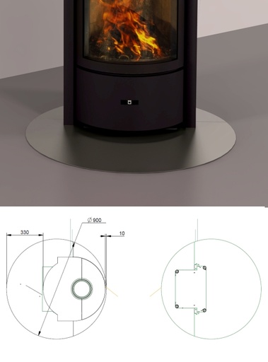 [13009004] PLAQUE DE SOL STUV30 INOX