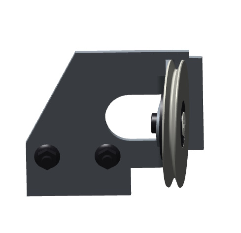 [14997593] 22- ENSEMBLE POULIE + SUPPORT DROIT