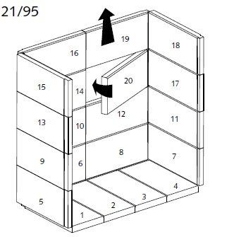 [50101011] STÛV 21 SF 95 PIERRE RÉFRACTAIRE 394X194