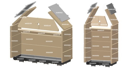 [50101021] 2270/22110 REFRACTAIRE 346X170X30 CLAIR