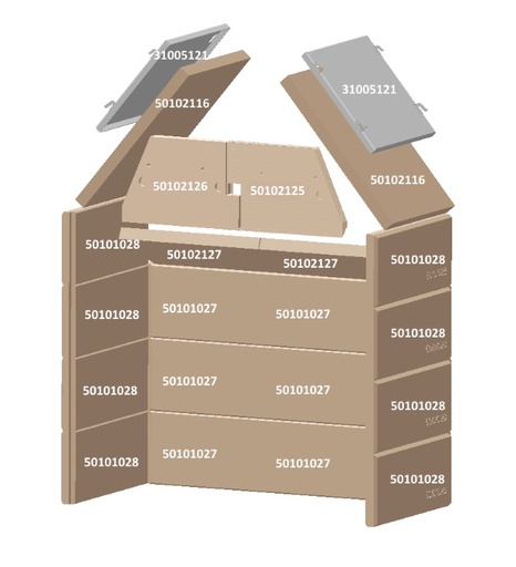 [50101027] 2290 REFRACTAIRE 347X153X40 CLAIR