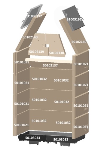 [50101032] 2270 REFRACTAIRE 247X170X40 CLAIR