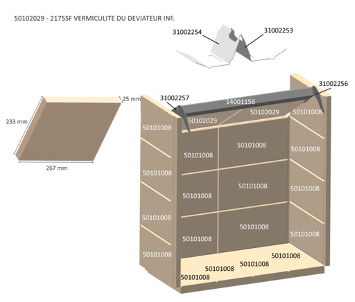 [50102029] 2175SF VERMICULITE DU DEVIATEUR INF.