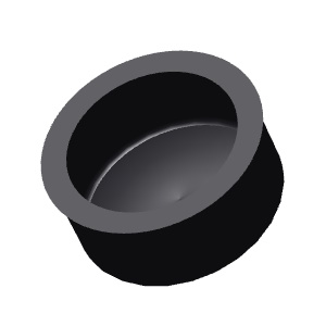 [55997079] PATIN SILICONE ANTI GLISSE NOIR Ø30mm